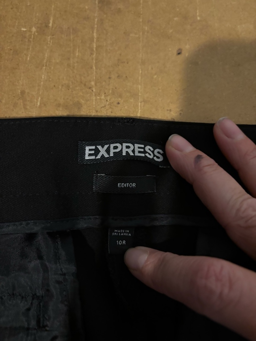 3/$20 Express Editor Black Straight-Leg Trousers - Picture 3 of 4